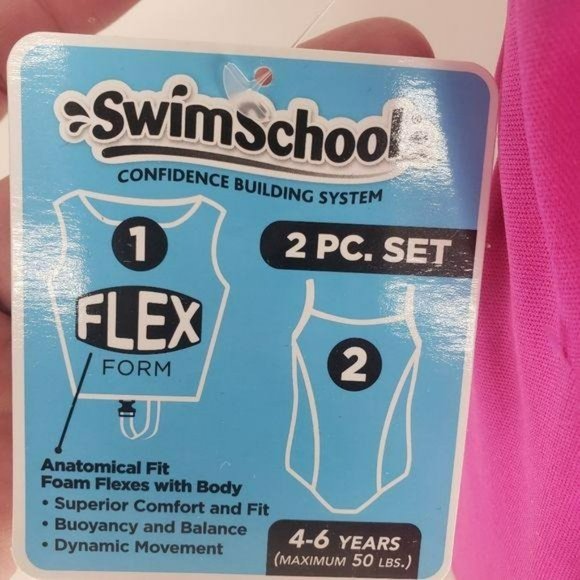 Swim School 2 Piece Swim Trainer With Matching Swimsuit Level 2 Age 2-4 - Picture 9 of 11